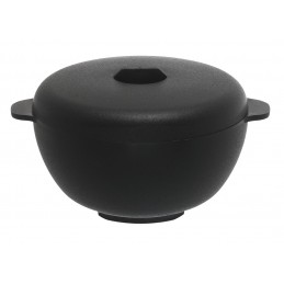 Verrine ronde de 8cl, en forme de cocotte de coloris noir