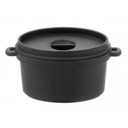 Verrine cocotte Noir avec Couvercle 300ml (96 unités)