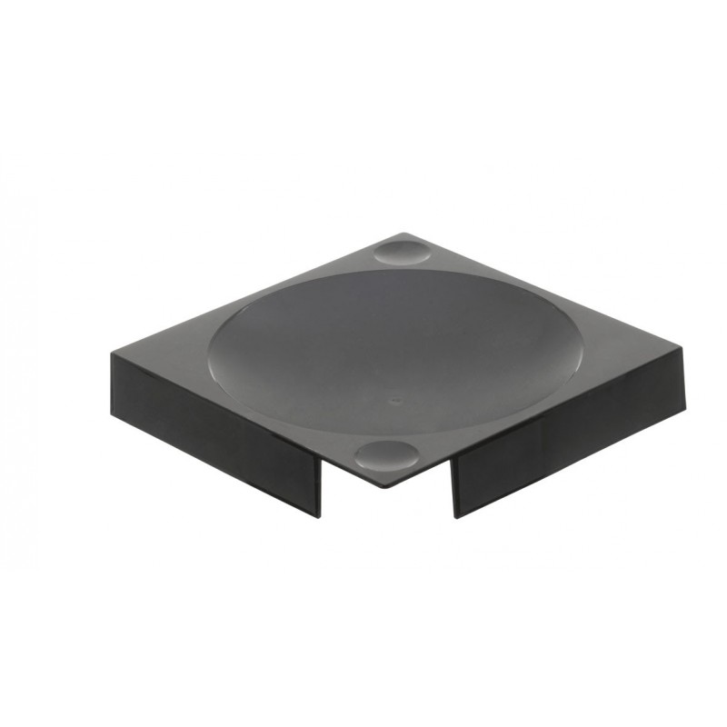 Coupelle carrée de 105mm en plastique injecté de coloris noir Coupelle carrée de 105mm en plastique injecté de coloris noir