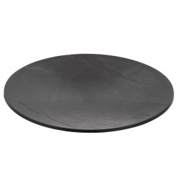 Assiette ronde de 22cm immitation ardoise