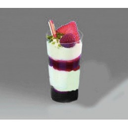 Grande verrine en plastique, gamme bodega 17 cl, pour dessert mousse au  chocolat, arts de la table jetables.