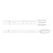 Mini-couvert jetable Torsa cuillère et fourchette