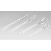 Couvert en plastique transparent jetable