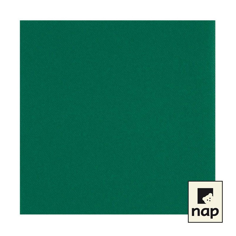 Serviette jetable celisoft 40x40cm vert sapin