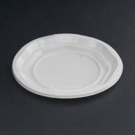 Assiette en plastique blanc 16,5cm