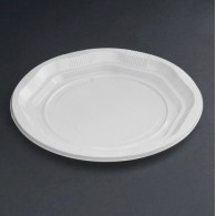 Assiette en plastique blanc 20,5cm