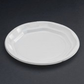 Assiette en plastique blanc 22cm