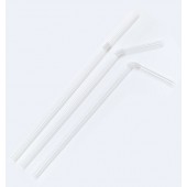 Paille transparente en plastique de 21cm. Paquet de 250.