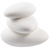 Assiette galet blanc en amidon, design