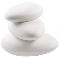 Assiette galet blanc en amidon, design