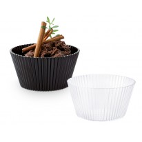 Verrine jetable Graphic, coloris cristal ou noir