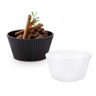 Verrine jetable Graphic, coloris cristal ou noir