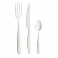 Couvert jetable blanc Luxor