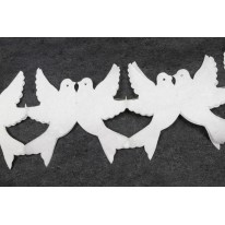 Guirlande papier Colombe blanc