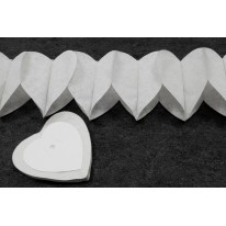 Guirlande papier Coeur blanc