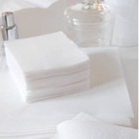 Serviette jetable ouate 20cm blanc par 100