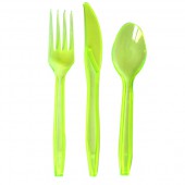 Couvert plastique vert anis par 10