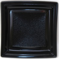 Assiette plastique carrée noir de  240mm