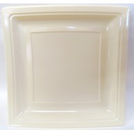 Assiette jetable en ivoire de forme carrée et de  240mm