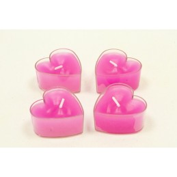 Bougie chauffe plat forme coeur fuchsia