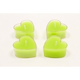 Bougie chauffe plat forme coeur vert anis