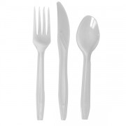 Couvert plastique transparent par 10