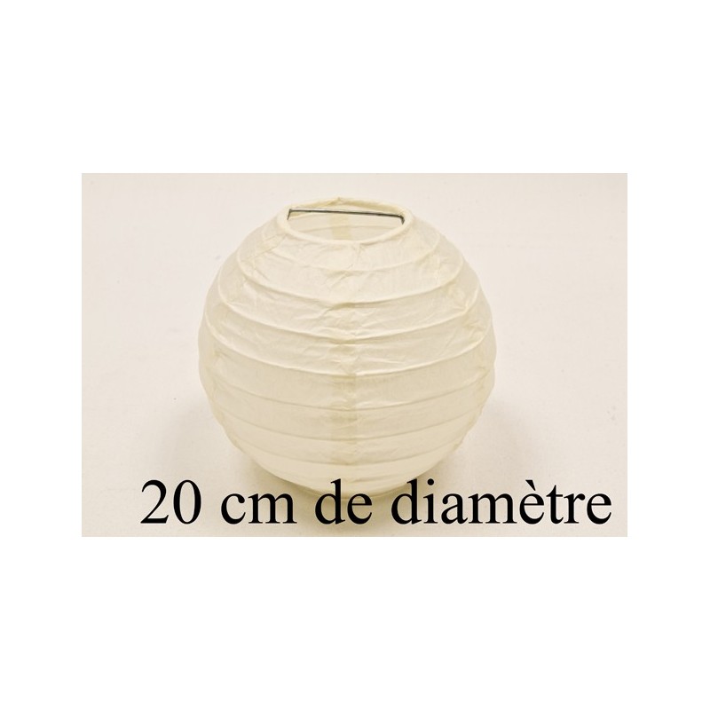 Lanterne décoration en papier 20cm ivoire