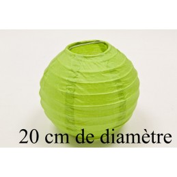 Lanterne décoration en papier 20cm vert anis