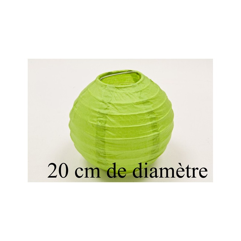 Lanterne décoration en papier 20cm vert anis