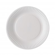 Assiette en carton blanc de 28cm par 20