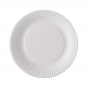 Assiette en carton blanc de 28cm par 20