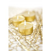 Bougie chauffe plat Or par 6