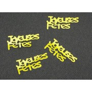 Confettis de table "Joyeuses fêtes" Or
