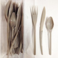 Ménagère couvert plastique Taupe par 30