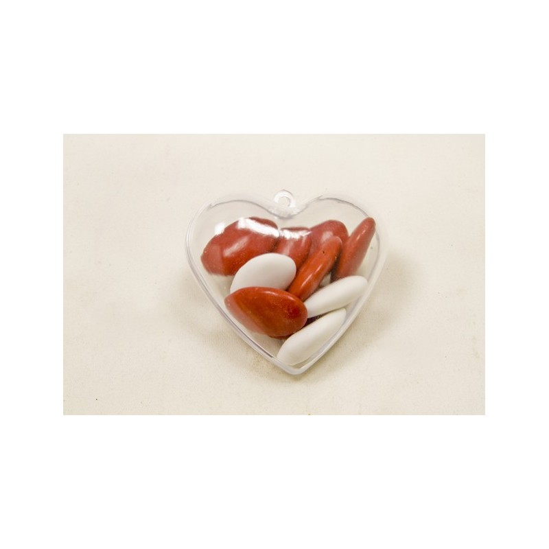 Contenat à dragée en forme de coeur par 6 Contenat à dragée en forme de coeur par 6