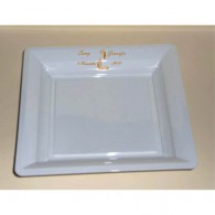 Assiette plastique 17x17cm personnalisable par 50