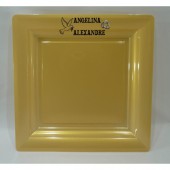 Assiette plastique 29x29cm personnalisable par 50