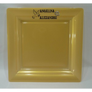 Assiette plastique 29x29cm personnalisable par 50