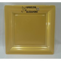 Assiette plastique 29x29cm personnalisable par 50