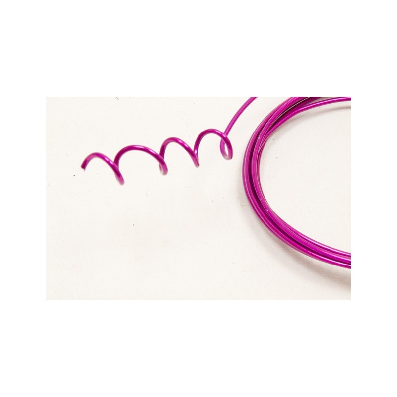 Fil aluminium souple fuschia