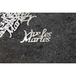 Confettis de table "vive les mariés" argent