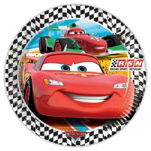 Assiette carton 23cm Cars par 8