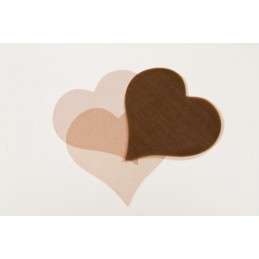 Confettis coeur en organza chocolat