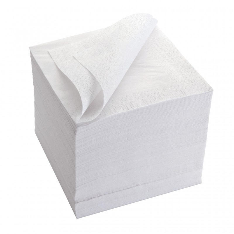 Serviette papier ouate blanc de 33cm par 100