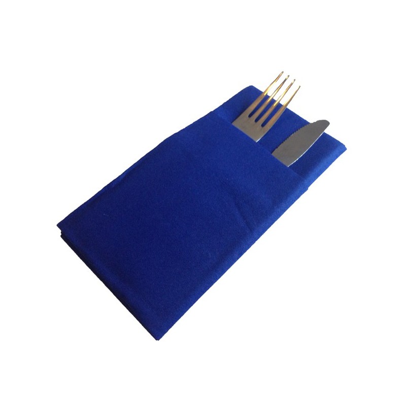 Serviette jetable Kangourou Airlaid bleu marine par 40