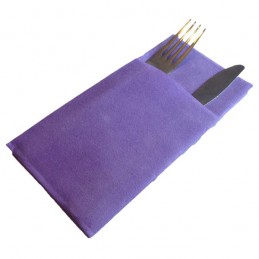 Serviette jetable Kangourou Airlaid lilas par 40