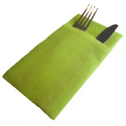 Serviette jetable Kangourou Airlaid vert anis par 40