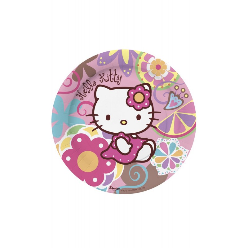 Assiette jetable Hello Kitty  23cm par 10