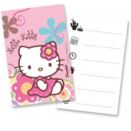 Carte invitation Hello Kitty par 6