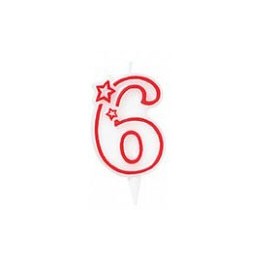 Bougie anniversaire chiffre "6"